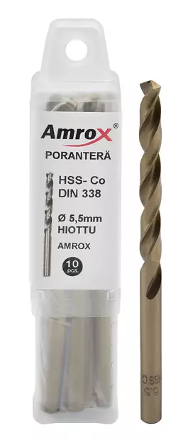 PORANTERÄ HSS-CO DIN 338 TEOLLISUUSPAKKAUS - Kierukkaporanterät HSS-Co5 - 30630 - 1
