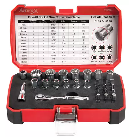 TYÖKALUSARJA FITS-ALL 1/4" 28-OS. - Työkalusarjat - 31700 - 1