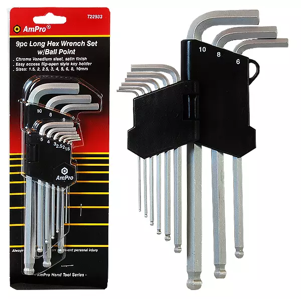 PITKÄ KUUSIOAVAINSARJA 9-OS. CRV - Kuusiokoloavaimet ja sarjat - 3740 - 1