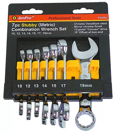 KIINTOLENKKIAVAINSARJA LYHYT 7-OS. 10-19 - Kiintolenkkiavaimet - 480 - 1