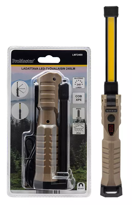 LED-TYÖVALAISIN 240LM LADATTAVA - Käsivalaisimet - 17250 - 1