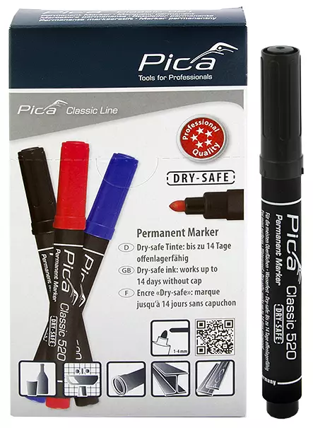 MERKINTÄTUSSI PYÖREÄ MUSTA 1-4MM - Merkintätuotteet - 4070 - 1