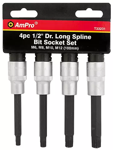 PITKÄ XZN-KÄRKIHYLSYSARJA 1/2" 4-OS. - Torx ja XZN-avaimet ja sarjat - 3010 - 1