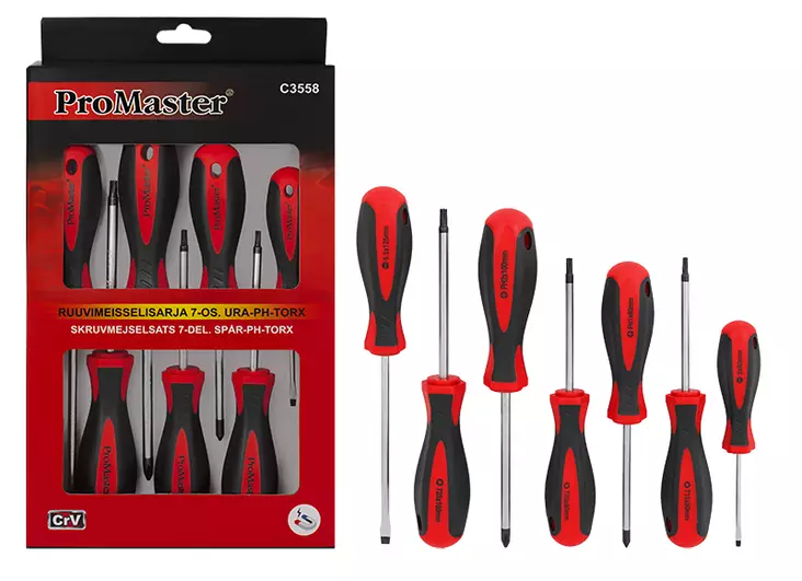 RUUVIMEISSELISARJA 7-OS. URA-PH-TORX - Ruuvitalttasarjat - 2730 - 1