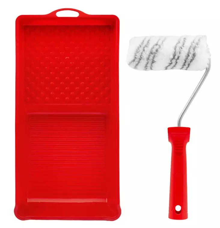 TELASETTI HOPEARAITA 12MM/120MM 3-OS. POLYESTER - Telarullat, varret ja setit - 17900 - 1