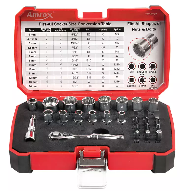 TYÖKALUSARJA FITS-ALL 1/4" 28-OS. - Työkalusarjat - 31700 - 1