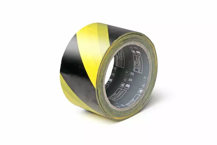VAROITUSTEIPPI 60MMX66M KELTAINEN/MUSTA - Rajaus ja suojaus - 31350 - 1