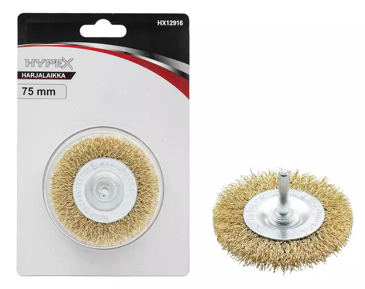 VIIMEISTELYPYÖRÖPUHDISTAJA 6MM/75MM - Teräsharjalaikat ja - harjat - 31740 - 1