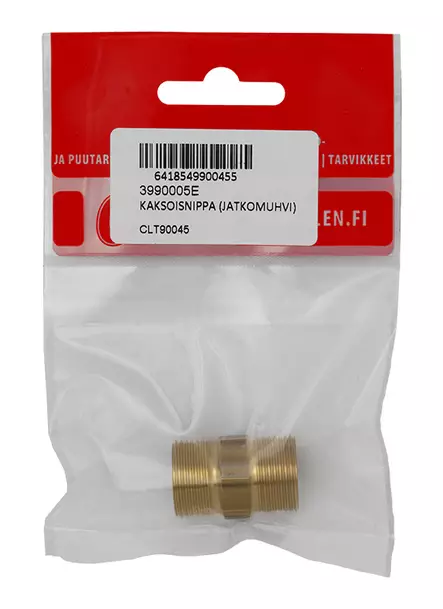 KAKSOISNIPPA M22x1,5 U/U JATKOMUHVI MESSINKI - Clen kaksoisnipat ja liittimet - 10951 - 2