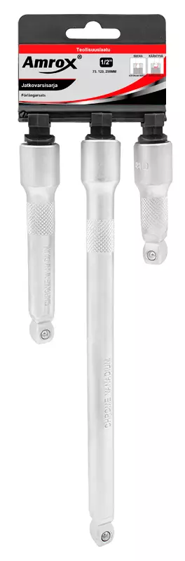 JATKOVARSISARJA 1/2" 3-OS. WOBBLE - Jatkovarret, vääntimet ja adapterit - 15051 - 1