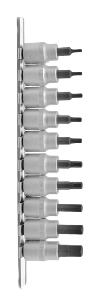 KUUSIOKÄRKIHYLSYSARJA 3/8" SAE 10-OS. - Hylsysarjat 3/8" vääntiöllä - 18591 - 1