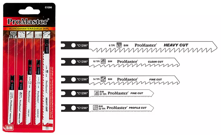 KUVIOSAHANTERÄSARJA BIM-U 5KPL - Kuvio- ja puukkosahanterät - 3091 - 1