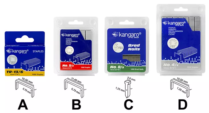 NIITIT JA NIITTINAULAT 1000/1250 KPL IP-ripustinpakkaus - Nitojat ja niitit - 4651 - 1