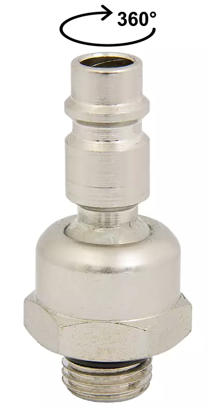 NIVELLIITIN 1/4" ULKOKIERTEELLÄ 360AST - Paineilmaliittimet - 6491 - 1
