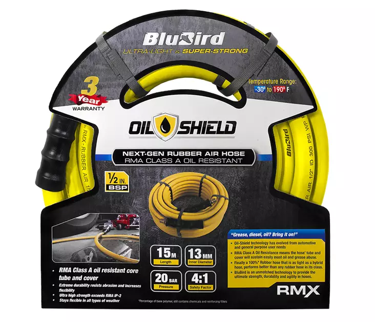 PAINEILMALETKU OILSHIELD 15M 1/2" - Paineilmaletkut, -kelat ja -pistoolit - 5431 - 1