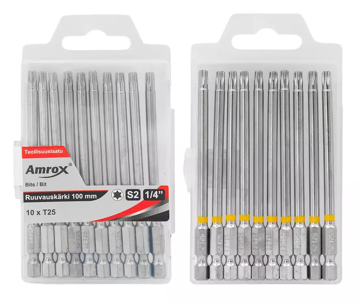 RUUVAUSKÄRKISARJA T25 X 100MM. VÄRIKOODILLA - Ruuvauskärjet ja -sarjat - 30901 - 1