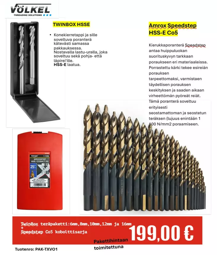 Speedstep Co5 + TWINBOX 6-16 mm - Kierukkaporasarjat HSS-G - 32301 - 1