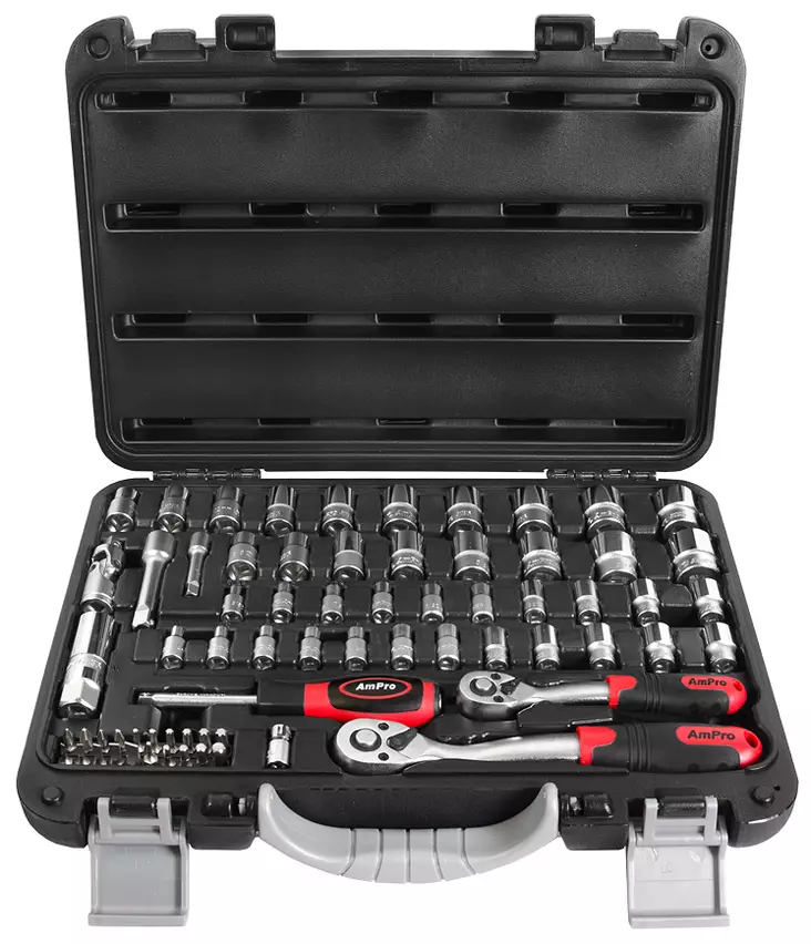 TYÖKALUSARJA 1/4" 3/8" MM/SAE 68-OS. - Hylsysarjat 1/4" vääntiöllä - 4251 - 1