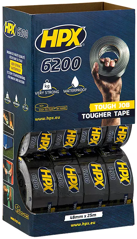 DISPLAY MUSTA ILMASTOINTITEIPPI 6200 48MM X 25M 12RLL - Rajaus ja suojaus - 5622 - 1