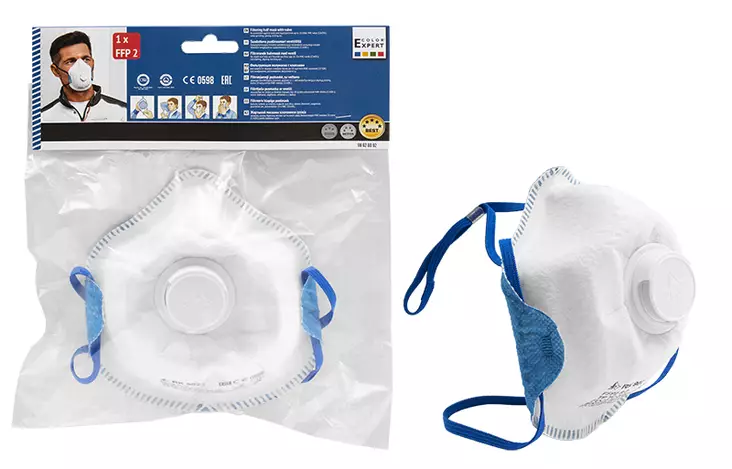 HENGITYSSUOJAIN FFP2 VENTTIILILLÄ - P2 luokan hengityssuojaimet - 13982 - 1