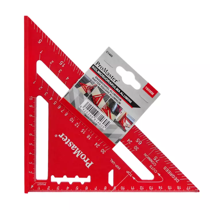KOLMIOSUORAKULMA ALU 180MM - Suorakulmat ja astemitat - 16392 - 1