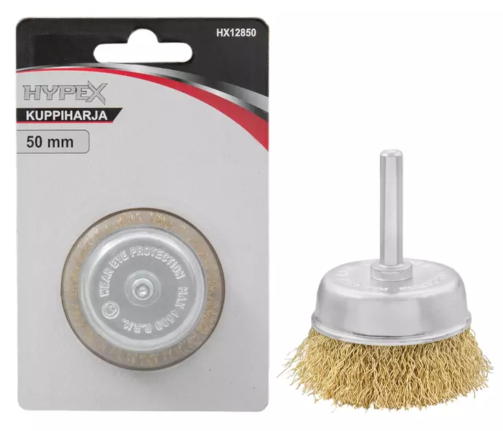 KUPPIPYÖRÖPUHDISTAJA 6MM/50MM - Teräsharjalaikat ja - harjat - 17982 - 1