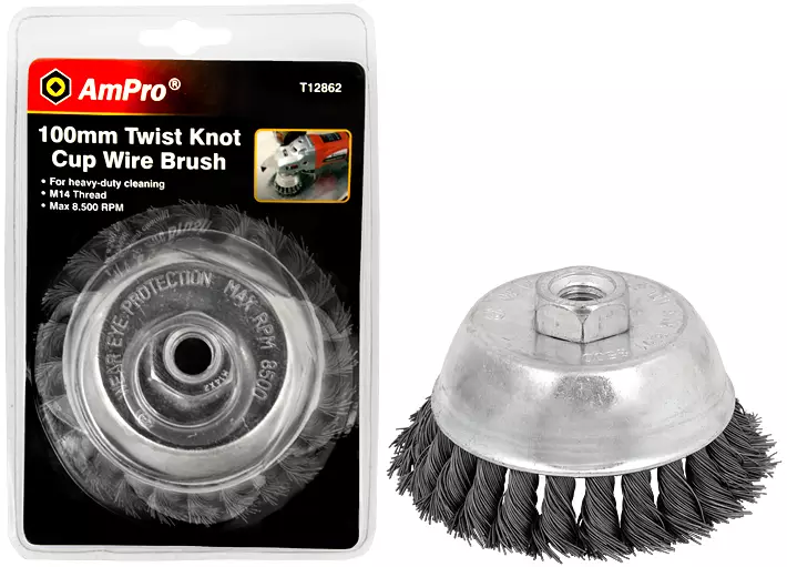 KUPPIPYÖRÖPUHDISTAJA M14/100MM KIERRETTY - Teräsharjalaikat ja - harjat - 1522 - 1