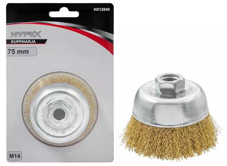 KUPPIPYÖRÖPUHDISTAJA M14/75MM - Teräsharjalaikat ja - harjat - 17972 - 1