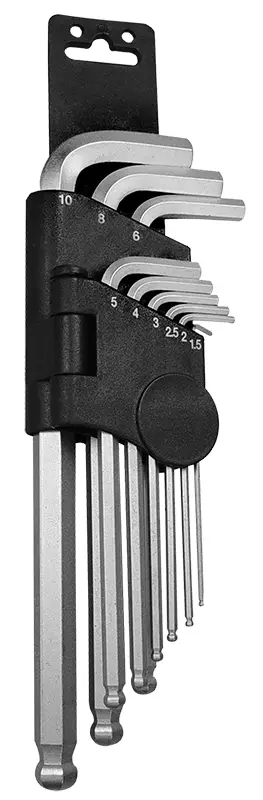 KUUSIOAVAINSARJA 1,5-10MM PALLOPÄÄ - Kuusiokoloavaimet ja sarjat - 7502 - 1