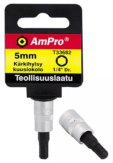 KUUSIOKÄRKIHYLSYT 1/4" AmPro - Hylsyt 1/4" - 4512 - 1