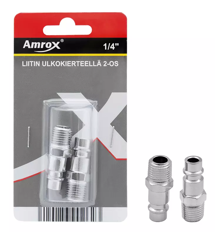 LIITIN 1/4" ULKOKIERTEELLÄ 2-OS - Paineilmaliittimet - 18242 - 1