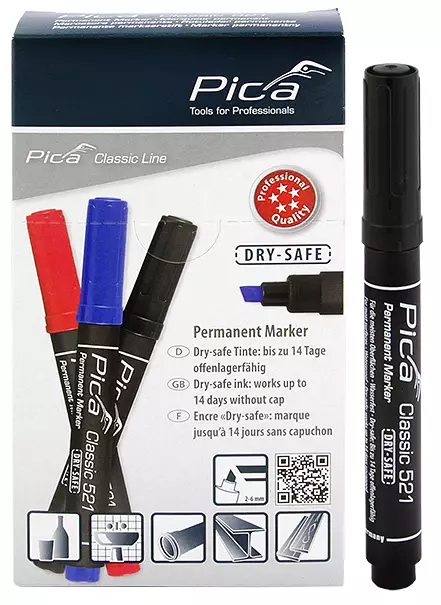 MERKINTÄTUSSI VIISTO MUSTA 2-6MM - Merkintätuotteet - 4072 - 1