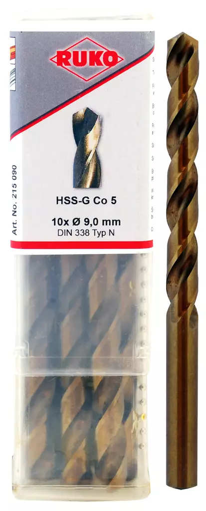 METALLIPORANTERÄT HSS-G CO5 TERRAX BY RUKO - Kierukkaporanterät HSS-Co5 - 20021 - 1