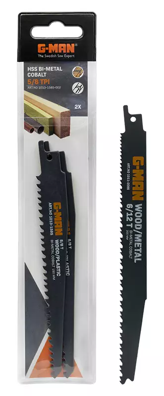 PUUKKOSAHANTERÄ BI 200x19x1,3mm 6-12T GM 2KPL - Kuvio- ja puukkosahanterät - 16012 - 1