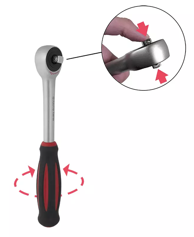 ROTAATIORÄIKKÄVÄÄNNIN 1/2" - Räikkävääntimet - 7722 - 1