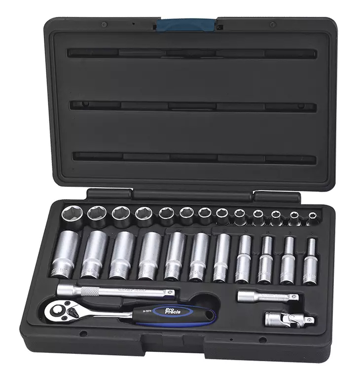 TYÖKALUSARJA 28-OS. 1/4" 4-14MM PITKÄT/LYHYET HYLSYT - Hylsysarjat 1/4" vääntiöllä - 7492 - 1