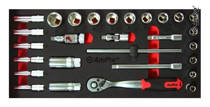 VA-TYÖKALUSARJA 3/8" 28-OS. FOAM - Työkalumoduulit - 5422 - 1