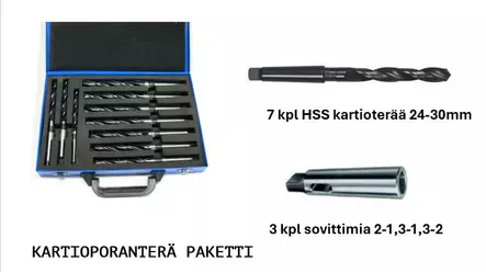 Kartioporanterä paketti - Kartiovartiset poranterät - 34523 - 1