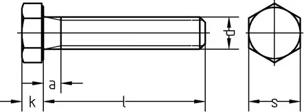 KUUSIORUUVI KOKOKIERRE DIN933 ZN - Pultit ja mutterit - 31863 - 1
