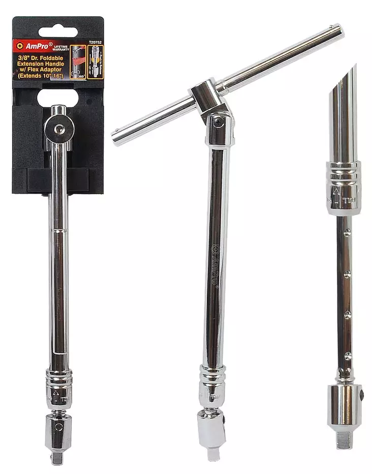 NIVELLETTY VÄÄNTÖVARSI 3/8" 250-400MM - Jatkovarret, vääntimet ja adapterit - 1313 - 1