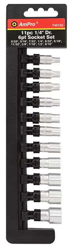 HYLSYSARJA 1/4" SAE 11-OS. - Hylsysarjat 1/4" vääntiöllä - 16383 - 1