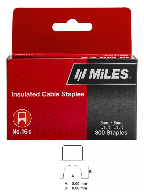 KAAPELINIITTI NO.16, 8X8 300KPL MILES - Nitojat ja niitit - 14373 - 1