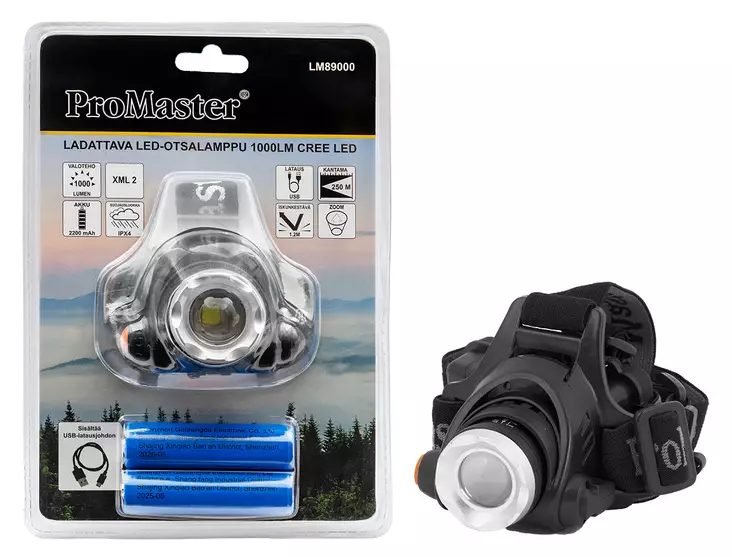 LED-OTSALAMPPU 1000LM LADATTAVA - Otsavalaisimet - 6203 - 1