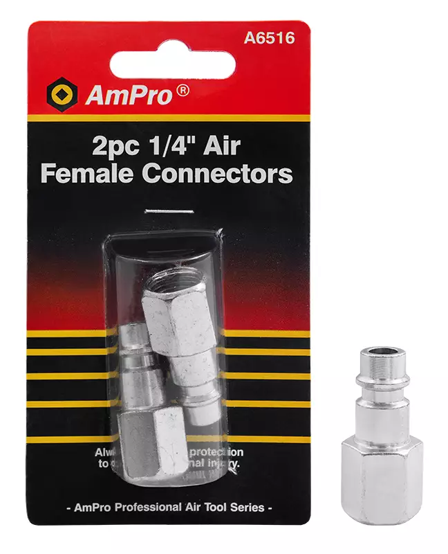 LIITIN 1/4" SISÄKIERTEELLÄ 2-OS - Paineilmaliittimet - 14143 - 1