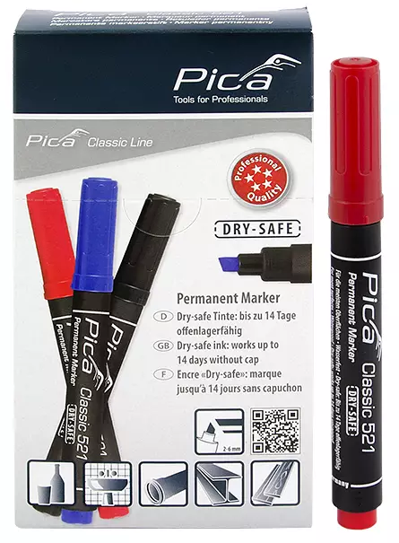 MERKINTÄTUSSI VIISTO PUNAINEN 2-6MM - Merkintätuotteet - 4073 - 1