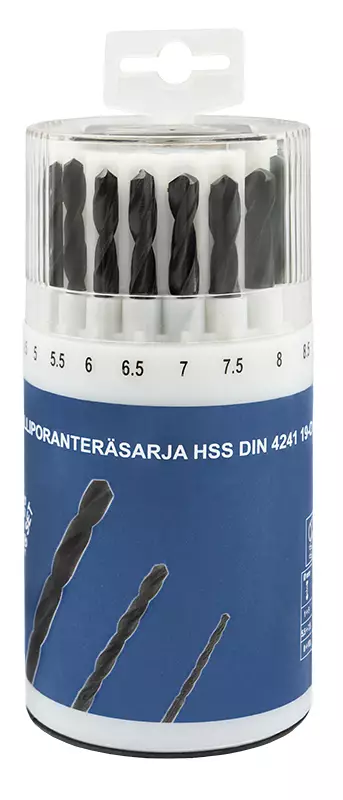 METALLIPORANTERÄSARJA HSS 19-OS. 1-10MM - Kierukkaporasarjat HSS - 3073 - 1
