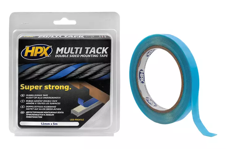 MULTI TACK KAKSIPUOLINEN ASENNUSTEIPPI 12MM X 5M LED-PROFIILI - Eristys- ja kaksipuoleiset teipit - 18133 - 1