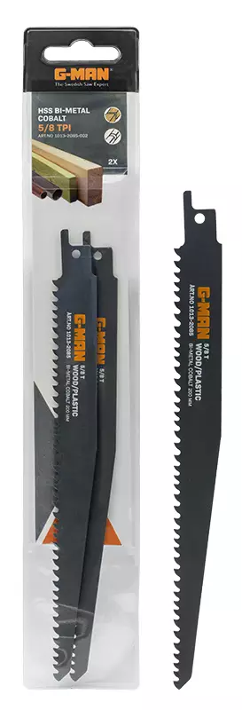 PUUKKOSAHANTERÄ BI 200x19x1,3mm 5-8T GM 2KPL - Kuvio- ja puukkosahanterät - 16013 - 1