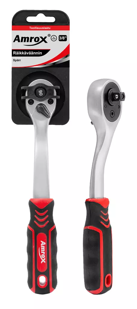 RÄIKKÄVÄÄNNIN 3/8" 90-HAMP. TAIVUTETTU - Räikkävääntimet - 16773 - 1