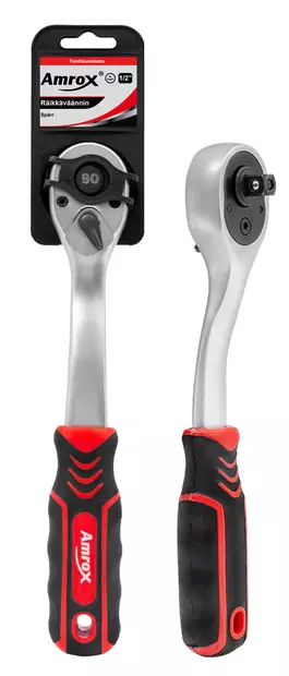 RÄIKKÄVÄÄNNIN 1/2" 90-HAMP. TAIVUTETTU - Räikkävääntimet - 16774 - 1